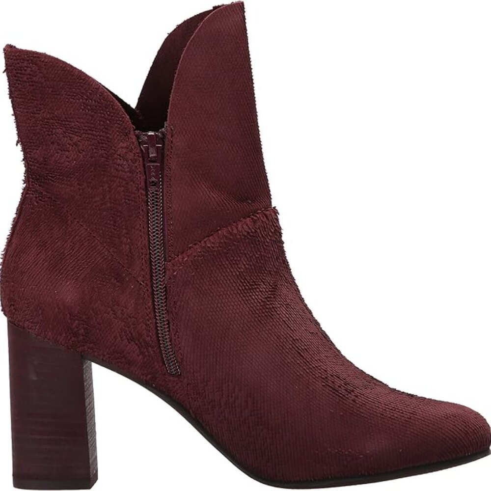 Seychelles x Anthropologie Prop Wine Burgundy Leather Ankle Booties